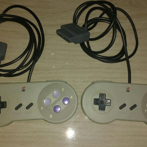 2 controles para super nintendo