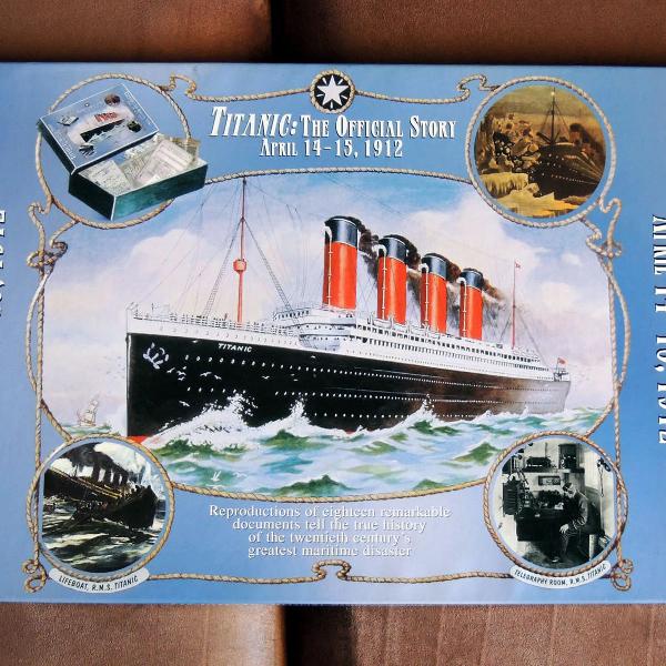 Caixa Do Rms Titanic Com Documentos, Fotos, Menus, Postais,