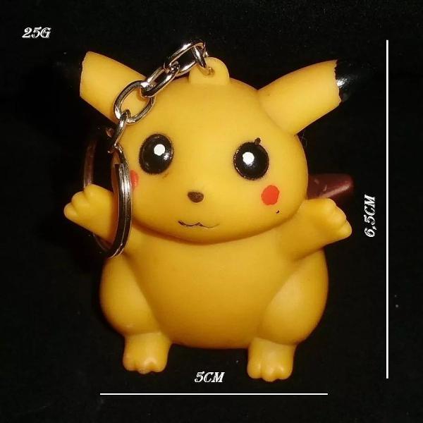 antigo chaveiro boneco pikachu vinil (borracha) - raro
