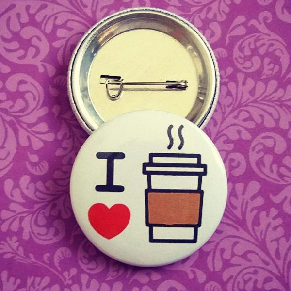 botón: amo café