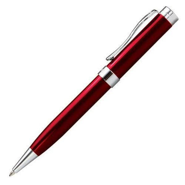caneta crown esferográfica de luxo chicago vermelha
