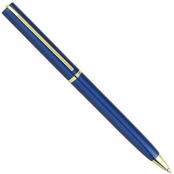 caneta crown esferográfica de luxo fiesta azul original