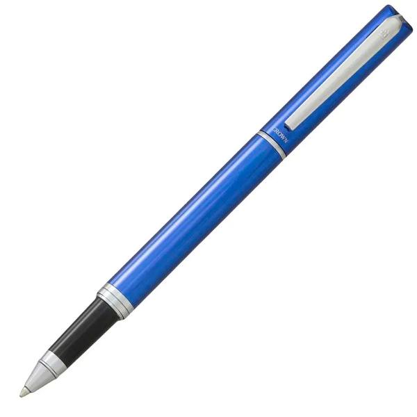 caneta crown esferográfica de luxo platinum azul original