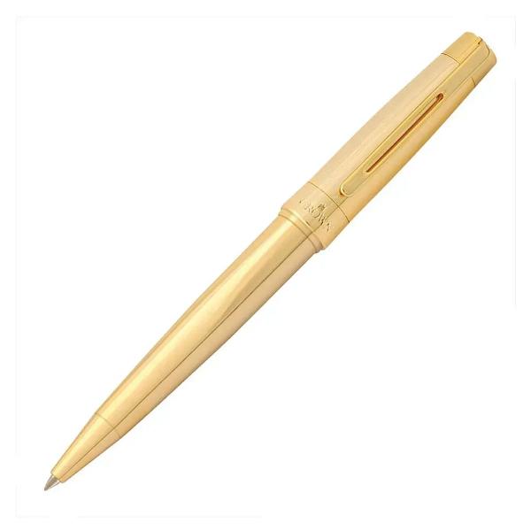 caneta crown esferográfica luxo president dourada original