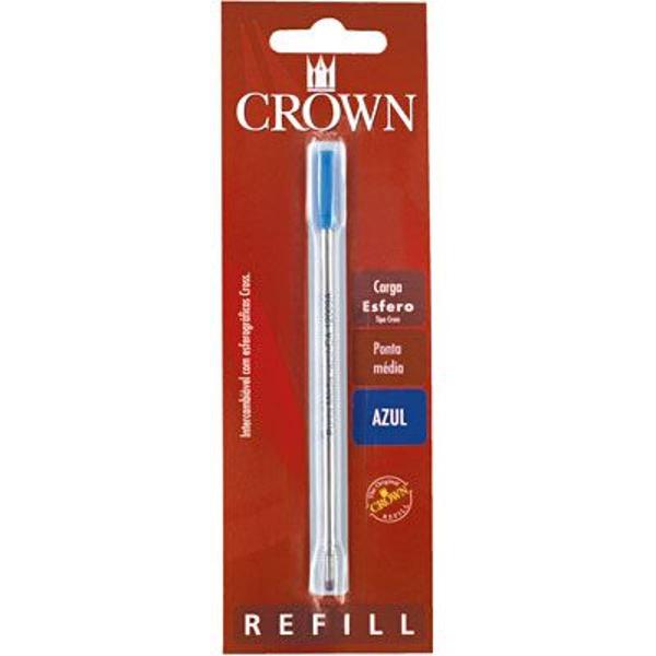 carga caneta crown esferográfica tipo cross azul ca12009a