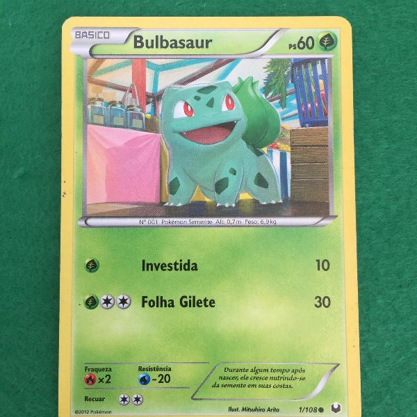 carta pokémon bulbasaur - mitsuhiro arita