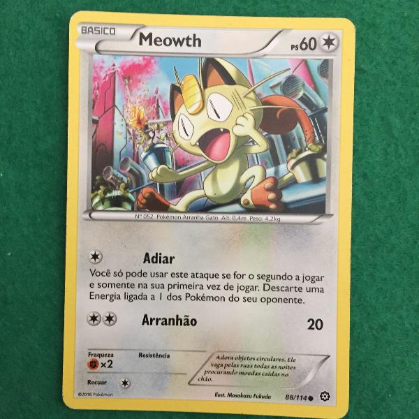 carta pokémon meowth - masakazu fukuda