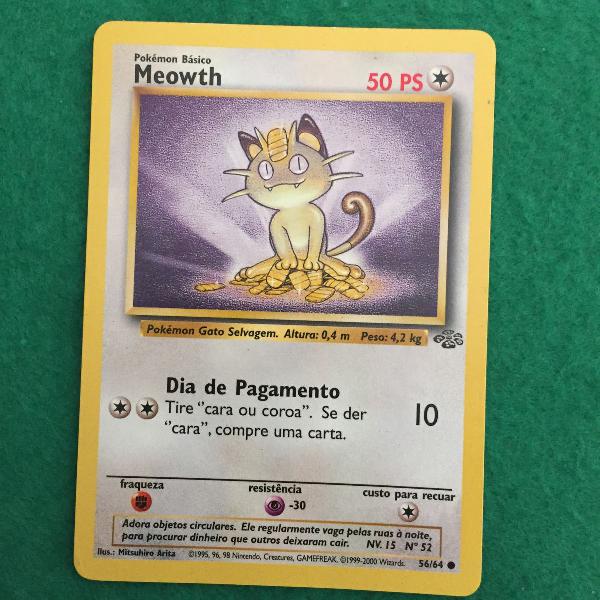 carta pokémon meowth - mitsuhiro arita