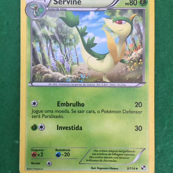 carta pokémon servine
