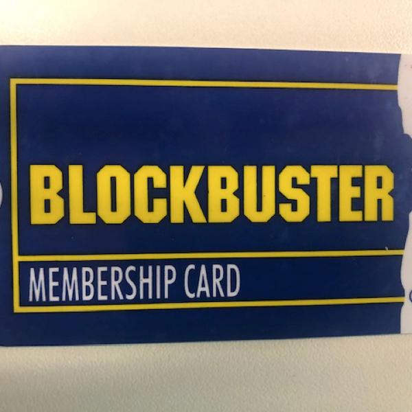 cartão vintage de membro da blockbuster