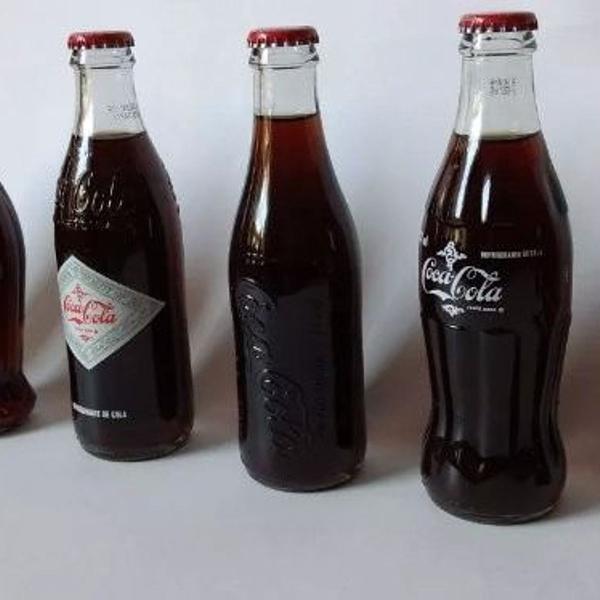 coca cola retrô kit com 6 garrafas edição natal- 2015