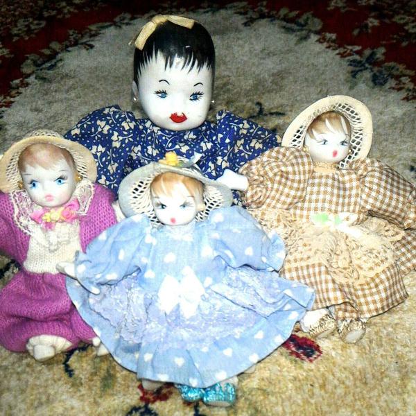 conjunto de bonecas de porcelana chinesas