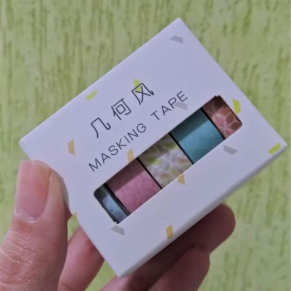kit com 5 washi tapes colorido