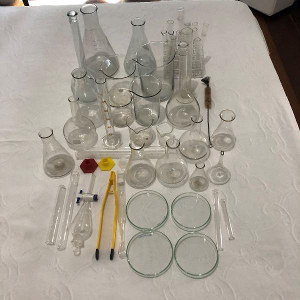 kit de vidrarias para laboratório
