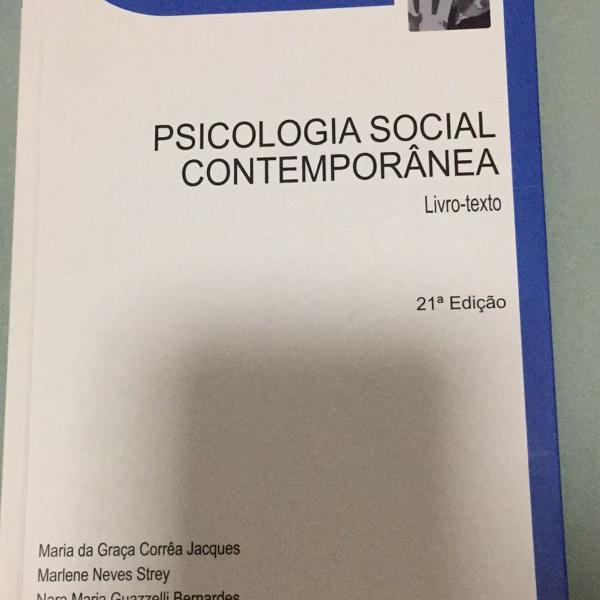 livro psicologia social contemporânea