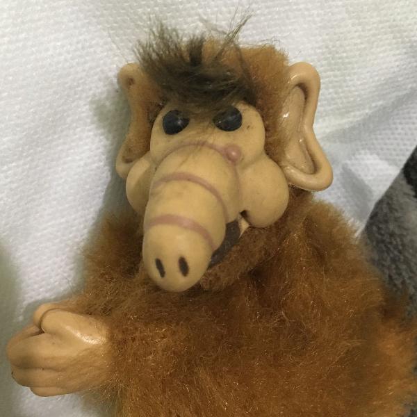 mini simpático alf o teimoso, brinquedo antigo anos 80