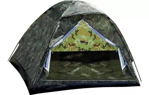 Barraca Camping Camuflada Militar 4 Lugares - Menor Preço
