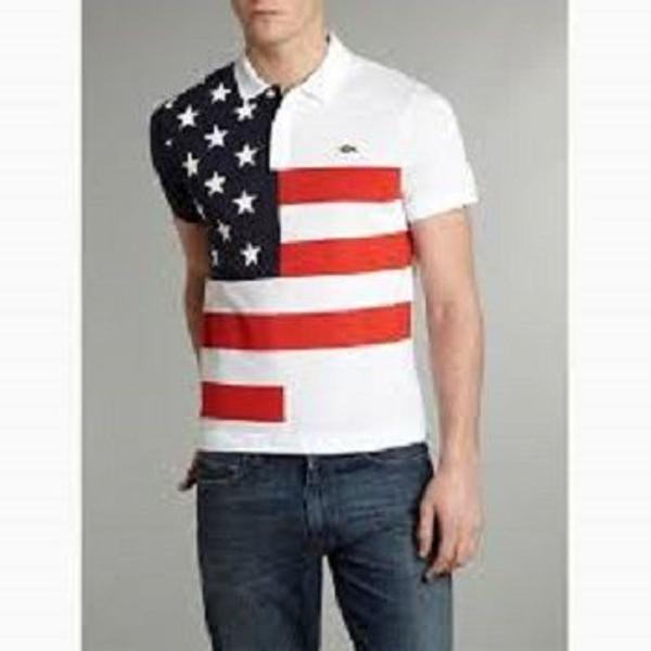 camisa polo lacoste bandeira estados unidos