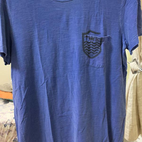 camiseta osklen masculina m azul estonado