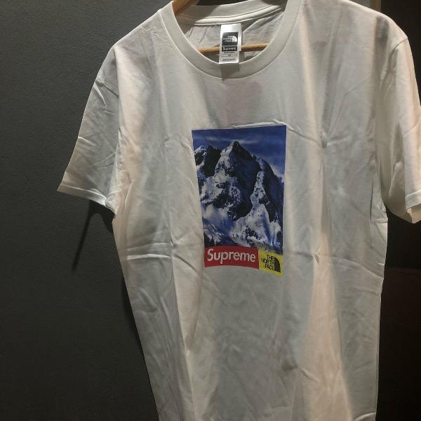 camiseta supreme x north face mountain