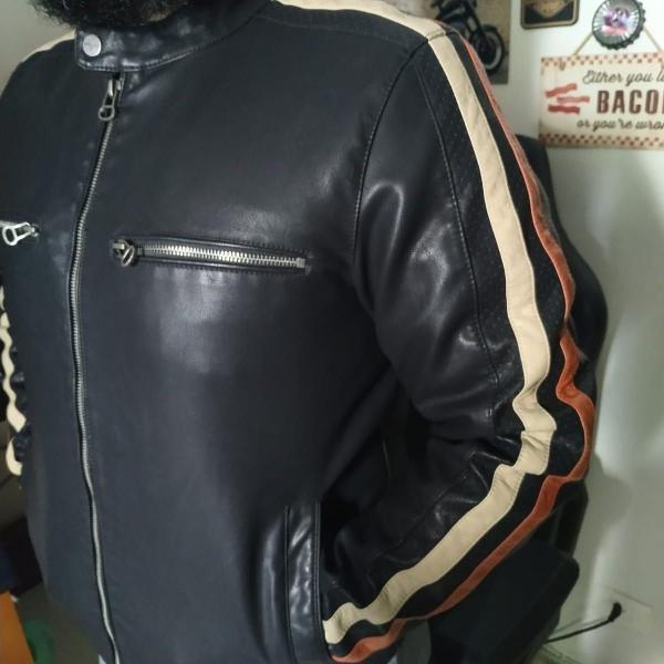 jaqueta de couro wilson cycle importada motoqueiro unissex