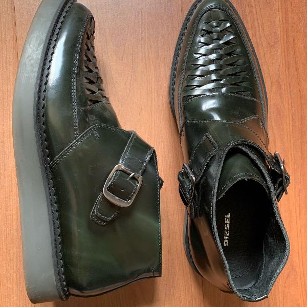sapato masculino preto diesel