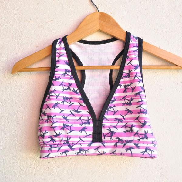 top estampado coqueiros