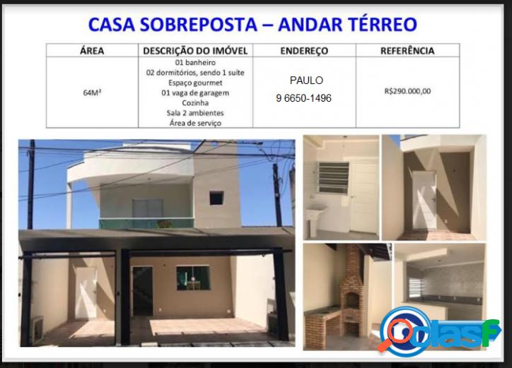 CASA SOBREPOSTA - ANDAR TÉRREO - VILA ROSÁLIA