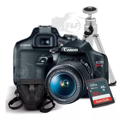 Câmera Canon T7 + 18-55mm + 32gb + Tripe + Case + Nota