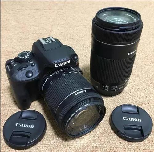 Câmera Cânon Kiss X7 100d Sl1 Lentes 18-55mm E 55-250mm