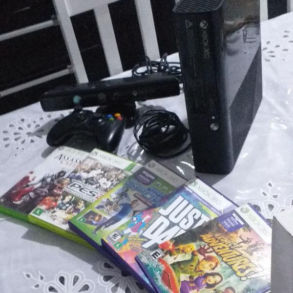 XBOX 360 (COM KINECT, CONTROLE E JOGOS)