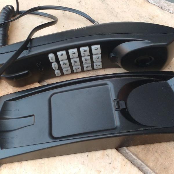 telefone de mesa tc20 preto com fio - intelbras
