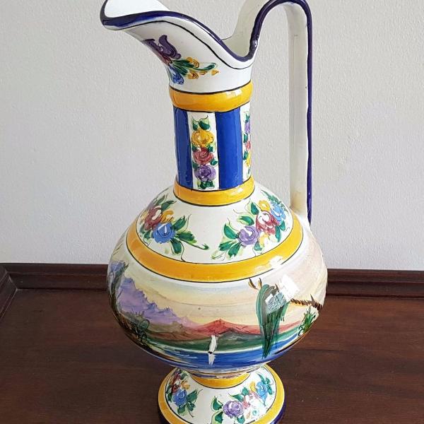 Espetacular Jarra Ceramica Vitrificada Portuguesa Alcobaça