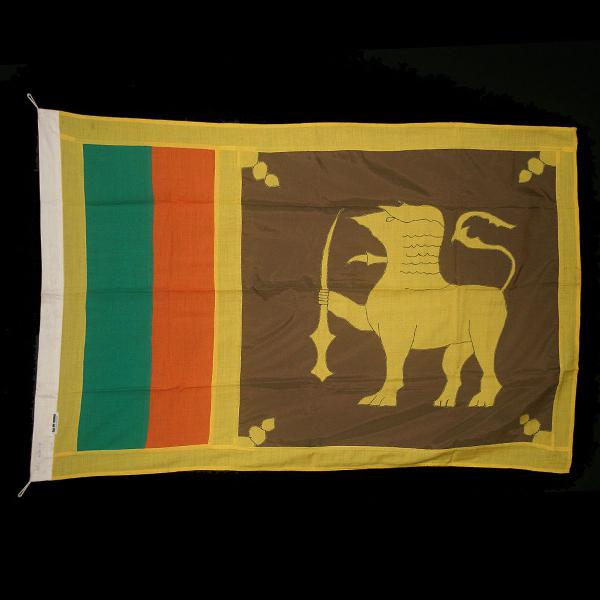 Fantástica Bandeira De Sri Lanka - Década De 1960