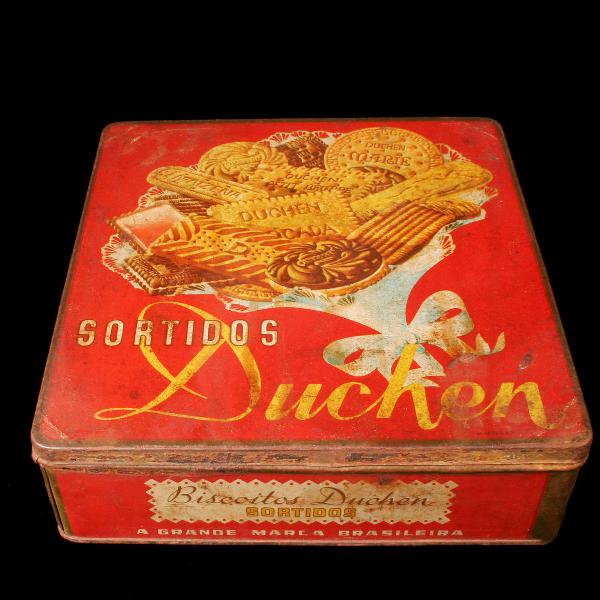Lata Publicitária Dos Biscoitos Sortidos Duchen- 1950
