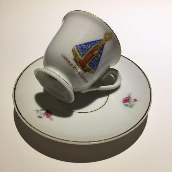 XÍCARA ANTIGA DE PORCELANA MAUÁ - N.S. APARECIDA