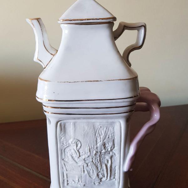 bule para chá em porcelana portuguesa - antiguidade