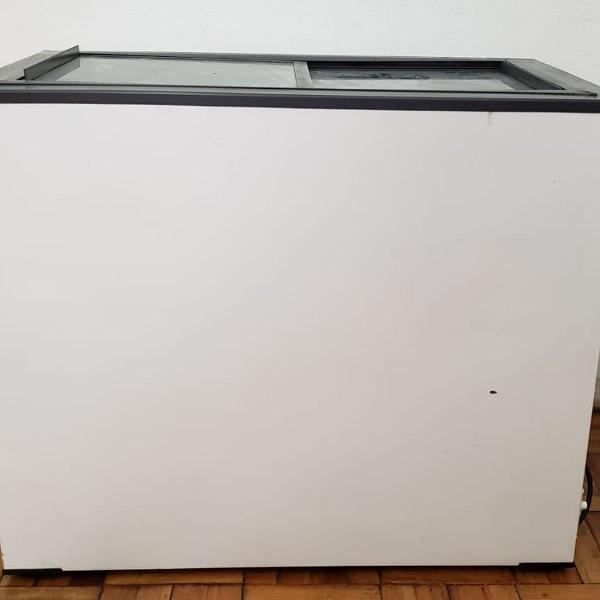 freezer 100 litros com tampa de vidro (220v)