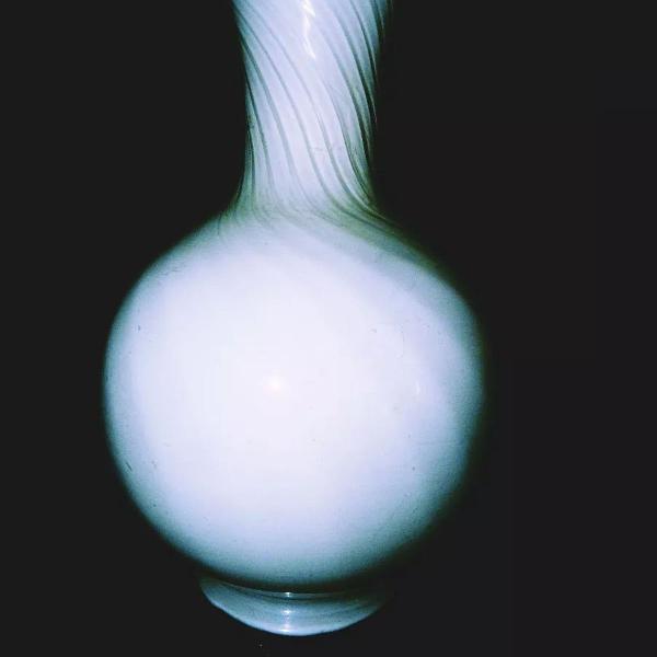 grande vaso frances anos 70 milk glass