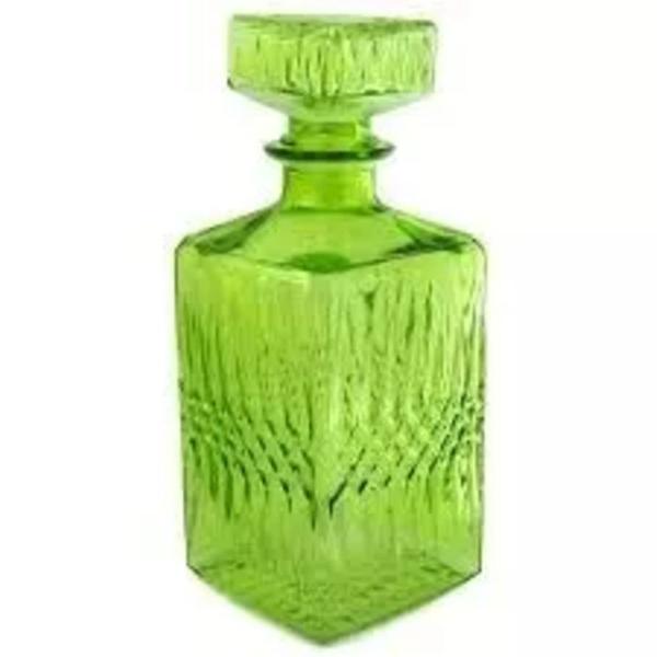 luxuosa italiana garrafa licoreira verde