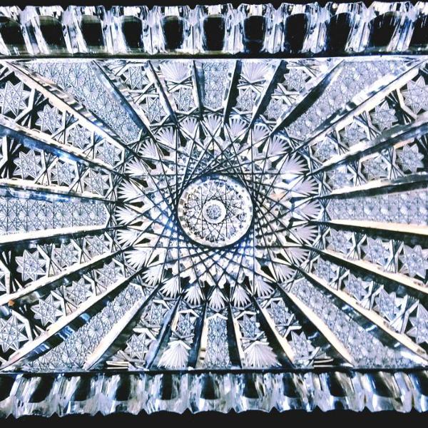 maravilhosa bandeja em cristal anos 70 comprada na frança