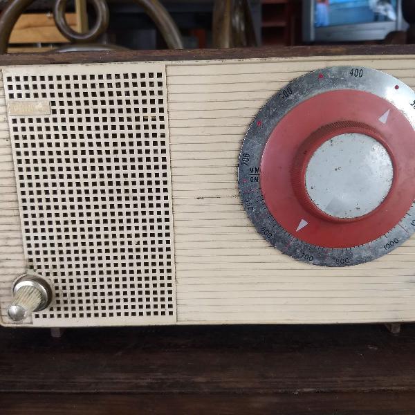 rádio antigo phillips baquelite caixa madeira de jacarandá