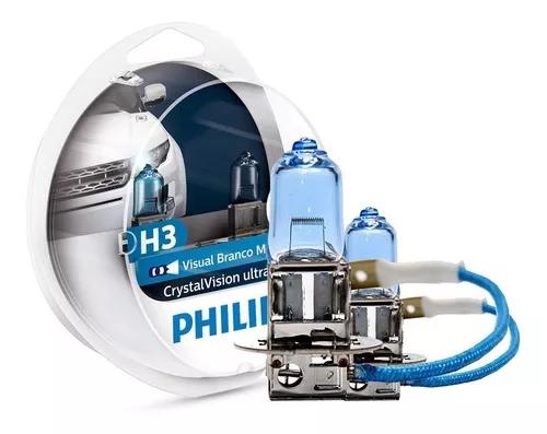 Kit Lâmpada Philips Crystal Vision Ultra H3 55w-12v 4300k