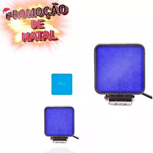 Par Farol Led Lente Azul Pulverização Noturna 16 Leds 48w