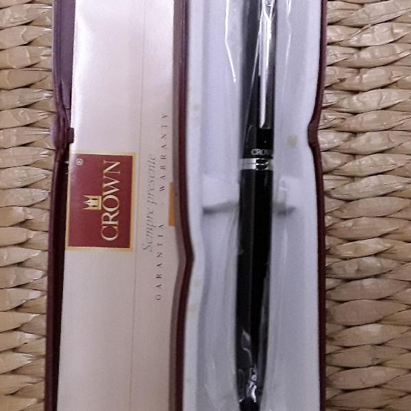 caneta crown top model - esferografica cor: preta