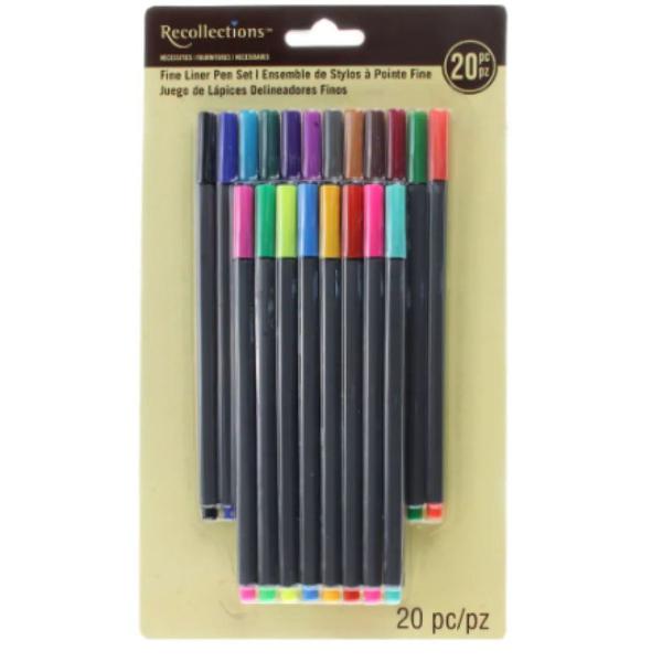 canetinhas ponta fina - fine liner pen set by recollections