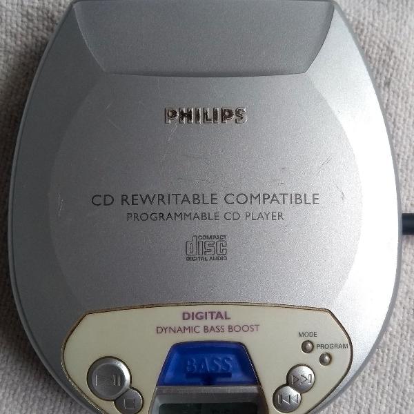 diskman Philips funcionando, raridade