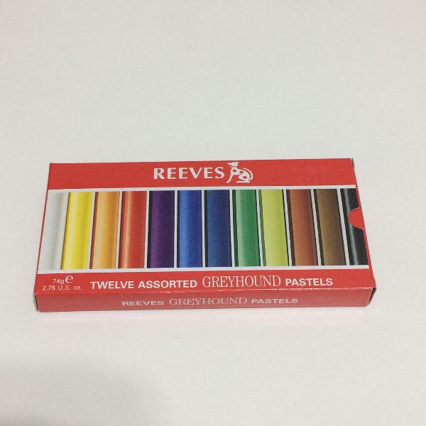 giz tipo pastel 'reeves' 12 cores