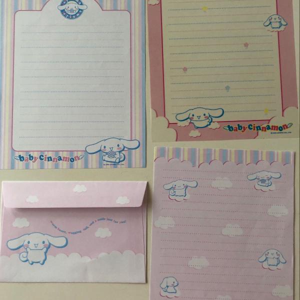 kit fofíssimo de papel de carta da sanrio anos 2000