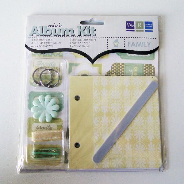 kit scrapbooking mini álbum família